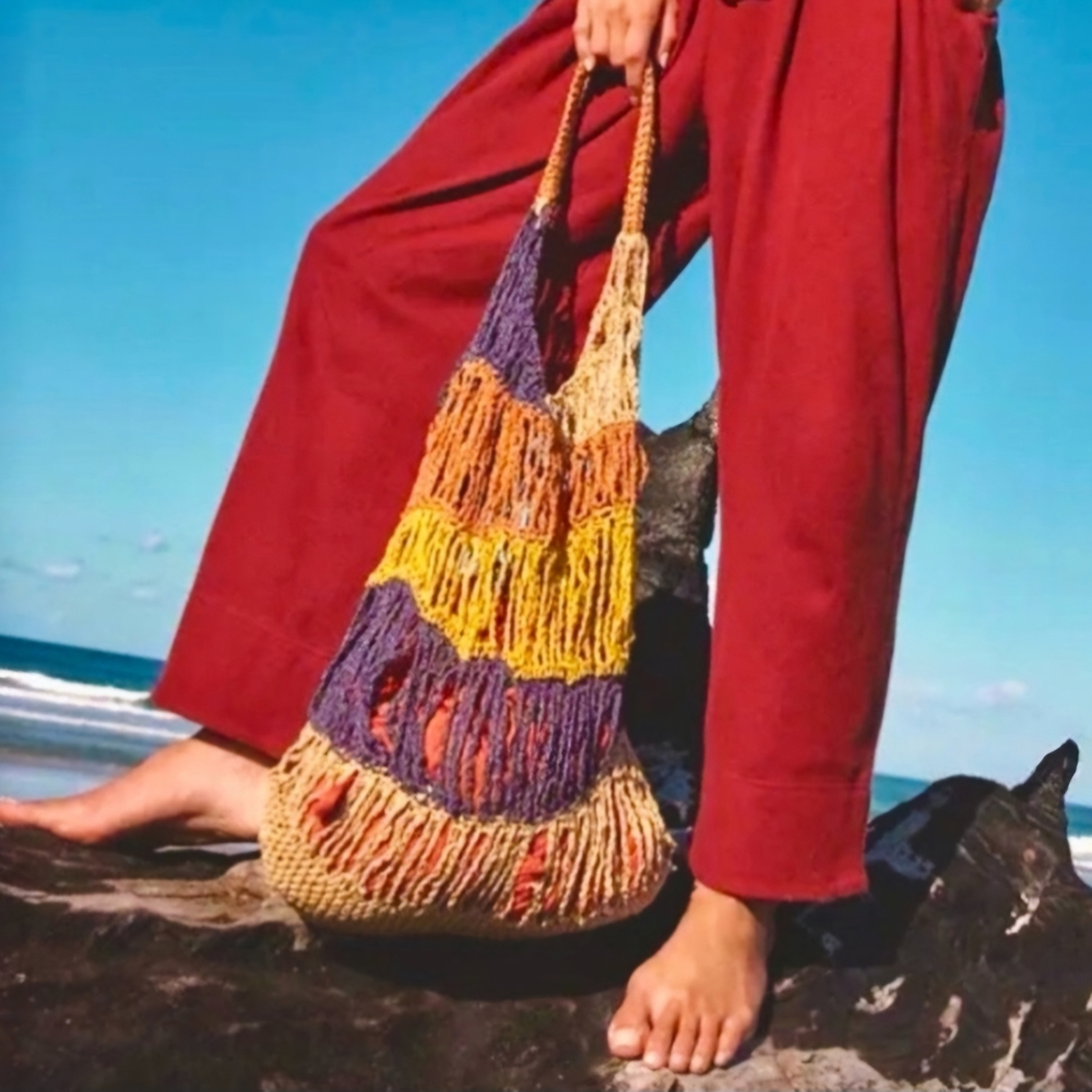 Colorful Crochet Tote Bag